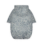 White And Grey Western Floral Print Dog Zip Up Hoodie