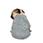 White And Grey Western Floral Print Dog Zip Up Jacket