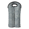 White And Grey Western Floral Print Double Neoprene Wine Tote