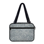 White And Grey Western Floral Print Double Strap Bible Bag