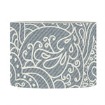 White And Grey Western Floral Print Drum Lamp Shade