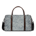 White And Grey Western Floral Print Duffel Bag
