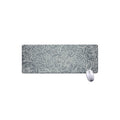 White And Grey Western Floral Print Extended Mouse Pad