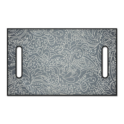 White And Grey Western Floral Print Golf Cart Seat Cover