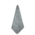 White And Grey Western Floral Print Hand Towel