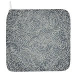 White And Grey Western Floral Print Hand Towel