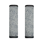 White And Grey Western Floral Print Handle Covers