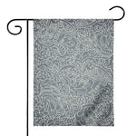 White And Grey Western Floral Print House Flag