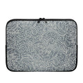 White And Grey Western Floral Print Laptop Sleeve