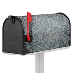 White And Grey Western Floral Print Mailbox Cover