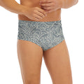 White And Grey Western Floral Print Men's Briefs