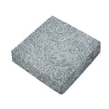 White And Grey Western Floral Print Outdoor Seat Cushion Cover