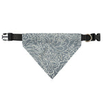 White And Grey Western Floral Print Over The Collar Dog Bandana
