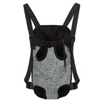 White And Grey Western Floral Print Pet Carrier Backpack