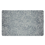 White And Grey Western Floral Print Polyester Doormat
