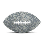 White And Grey Western Floral Print Rugby Ball