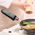 White And Grey Western Floral Print Skillet Handle Cover