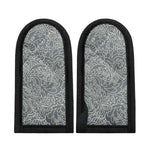 White And Grey Western Floral Print Skillet Handle Cover