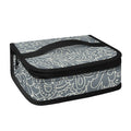 White And Grey Western Floral Print Small Lunch Bag