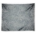 White And Grey Western Floral Print Tapestry