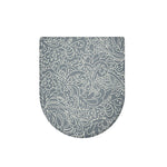 White And Grey Western Floral Print Toilet Lid Cover