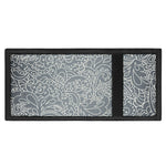 White And Grey Western Floral Print Trifold Wallet