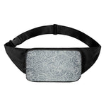 White And Grey Western Floral Print Waist Bag