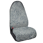 White And Grey Western Floral Print Waterproof Car Seat Cover