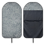 White And Grey Western Floral Print Waterproof Car Seat Cover