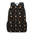 White And Orange Aboriginal Art Print 17 Inch Backpack