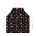 White And Orange Aboriginal Art Print Adjustable Apron