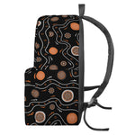 White And Orange Aboriginal Art Print Backpack