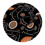 White And Orange Aboriginal Art Print Basketball