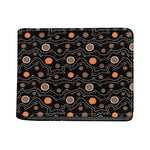 White And Orange Aboriginal Art Print Bifold Wallet