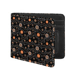 White And Orange Aboriginal Art Print Bifold Wallet