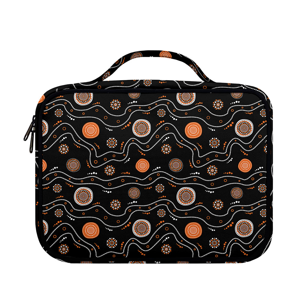 White And Orange Aboriginal Art Print Briefcase Bible Bag