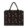 White And Orange Aboriginal Art Print Canvas Tote Bag