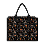 White And Orange Aboriginal Art Print Canvas Tote Bag