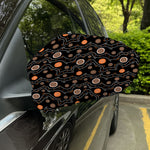 White And Orange Aboriginal Art Print Car Side Mirror Covers
