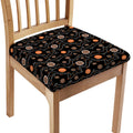White And Orange Aboriginal Art Print Chair Cushion Cover