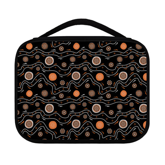 White And Orange Aboriginal Art Print Classic Bible Case