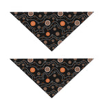 White And Orange Aboriginal Art Print Dog Bandana