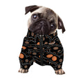 White And Orange Aboriginal Art Print Dog Zip Up Jacket