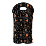 White And Orange Aboriginal Art Print Double Neoprene Wine Tote