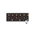 White And Orange Aboriginal Art Print Extended Mouse Pad
