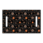 White And Orange Aboriginal Art Print Golf Cart Seat Cover