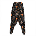 White And Orange Aboriginal Art Print Hammer Pants