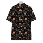 White And Orange Aboriginal Art Print Hawaiian Shirt