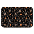 White And Orange Aboriginal Art Print Indoor Door Mat
