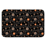 White And Orange Aboriginal Art Print Indoor Door Mat
